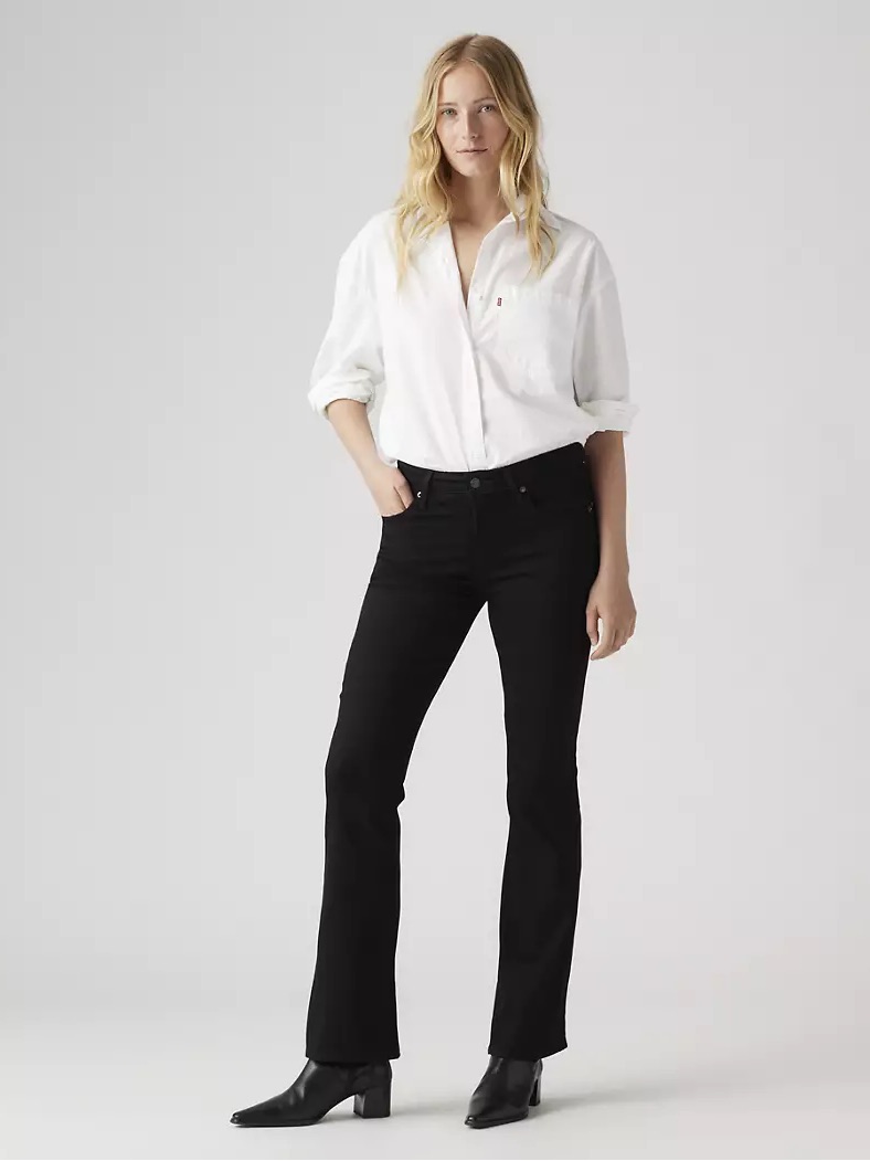 Levi’s 725 High Rise Bootcut Jeans In Black